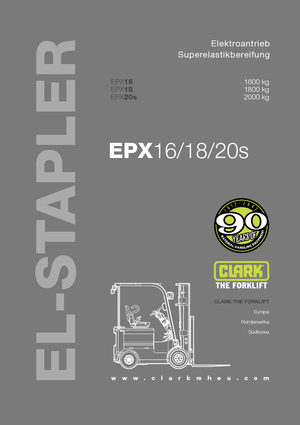 Челни вилични електрокари Clark EPX 20 s ac