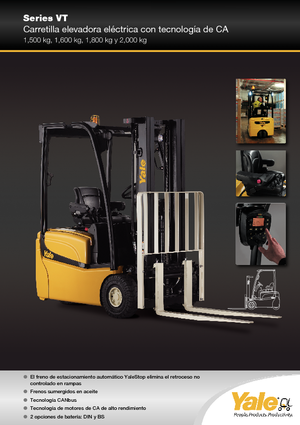 Челни вилични електрокари Yale ERP 18 VT