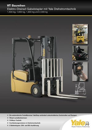 Челни вилични електрокари Yale ERP 18 VT