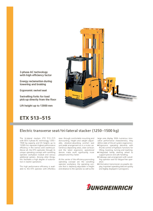 Електрически странични товарачи Jungheinrich ETX 515
