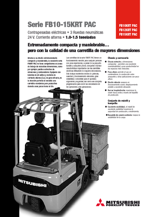 Челни вилични електрокари Mitsubishi FB15KRT PAC