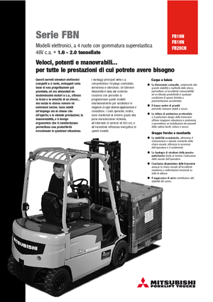 Челни вилични електрокари Mitsubishi FB 16 N