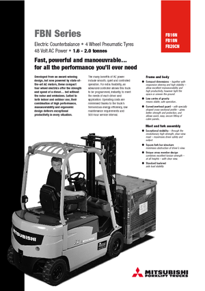 Челни вилични електрокари Mitsubishi FB 16 N