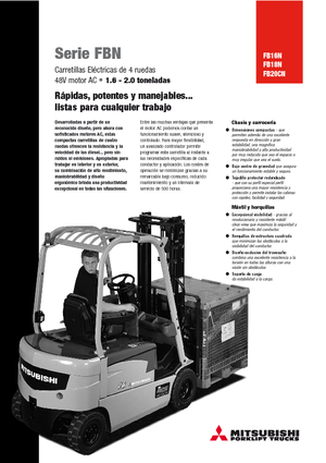 Челни вилични електрокари Mitsubishi FB 16 N