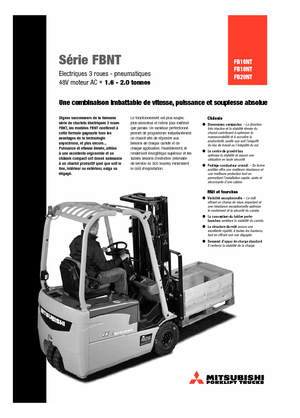 Челни вилични електрокари Mitsubishi FB 20 NT ac