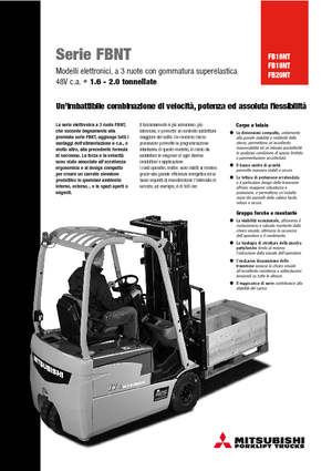 Челни вилични електрокари Mitsubishi FB 20 NT ac