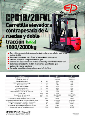 Челни вилични електрокари EP CPD18FVL