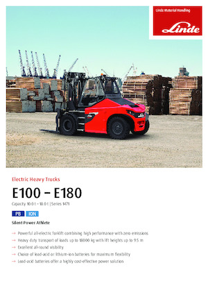 Челни вилични електрокари Linde E180/600