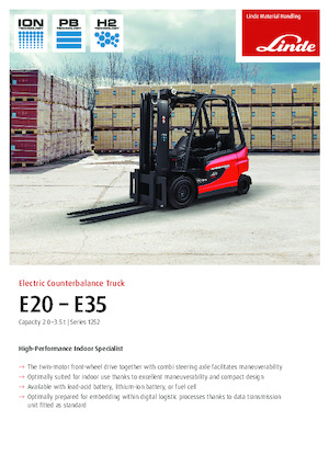 Челни вилични електрокари Linde E30/600HL