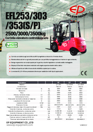 Челни вилични електрокари EP EFL253P