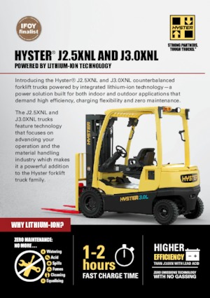 Челни вилични електрокари Hyster J3.0XNL