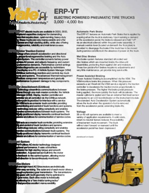 Челни вилични електрокари Yale ERP040VT