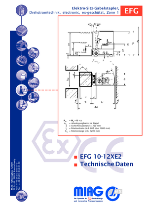 Електрически взривозащитени мотокари EX Miag EFG 12 XEV 2