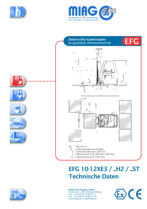 Електрически взривозащитени мотокари EX Miag EFG 10 XEV 3