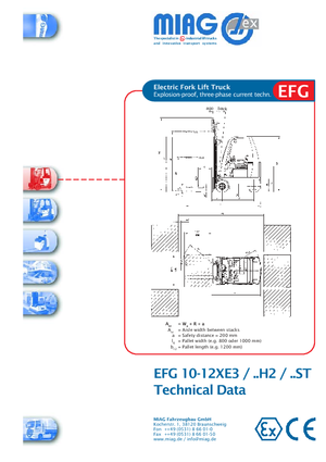 Електрически взривозащитени мотокари EX Miag EFG 10 XEV 3
