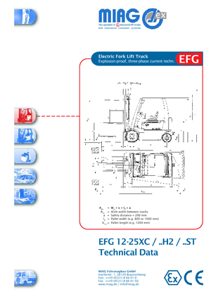 Електрически взривозащитени мотокари EX Miag EFG 12 XC