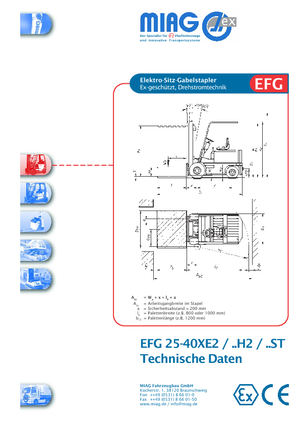 Електрически взривозащитени мотокари EX Miag EFG 35 XE 2
