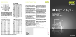 Челни вилични електрокари Clark GEX30 s