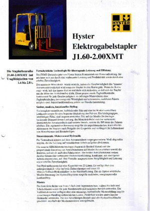 Челни вилични електрокари Hyster J 1.60 XMT