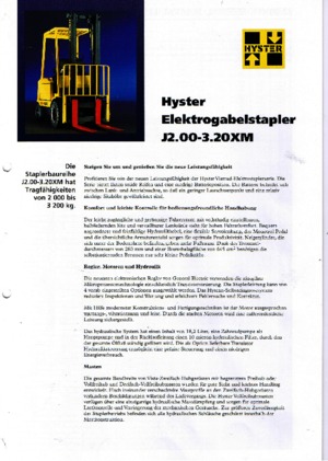Челни вилични електрокари Hyster J 2.00 XM