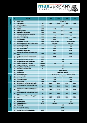 Челни вилични електрокари MaxGermany MG-E 25