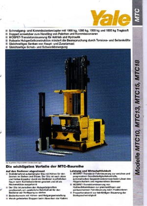 Електрически странични товарачи Yale MTC 18