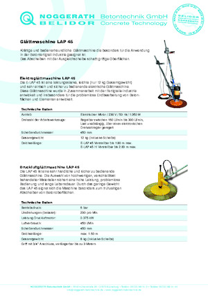 Роторни заглаждачи - ръчно водими Belidor-Noggerath LAP 45