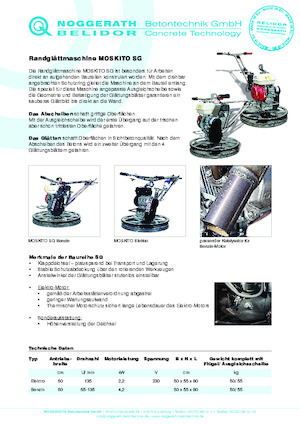 Роторни заглаждачи - ръчно водими Belidor-Noggerath Moskito SG