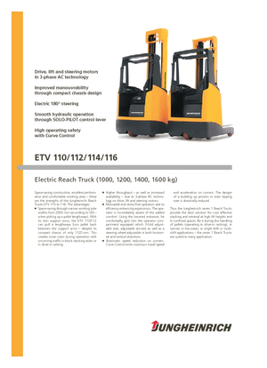Електрически високоповдигачи Jungheinrich ETV 110
