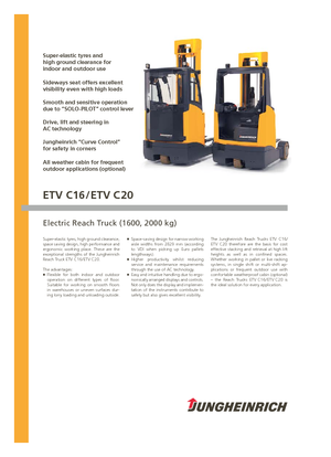 Електрически високоповдигачи Jungheinrich ETV C20