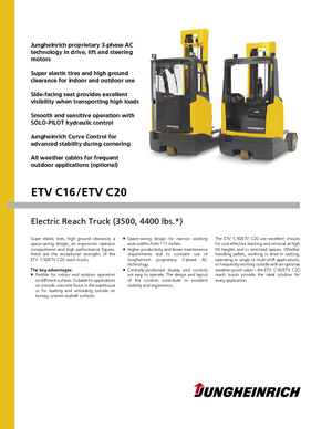 Електрически високоповдигачи Jungheinrich ETV C20