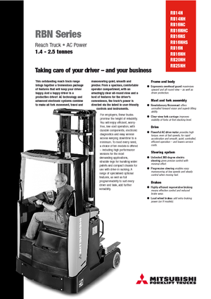 Електрически високоповдигачи Mitsubishi RB 16 NS