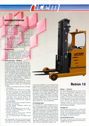 Електрически високоповдигачи Icem Retron