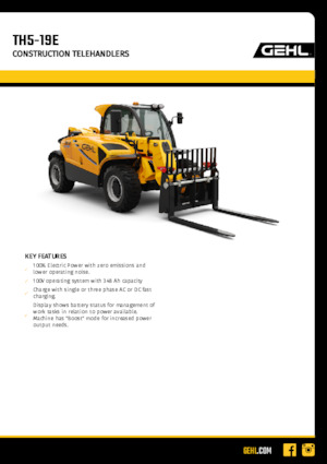 Електрически телескопични товарачи Gehl TH5-19e