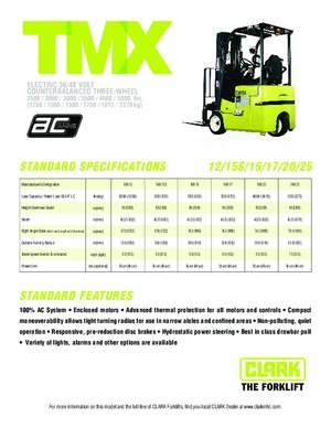 Челни вилични електрокари Clark TMX 20 x