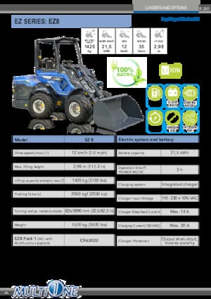 Електрически колесни товарачи Multione EZ 8 