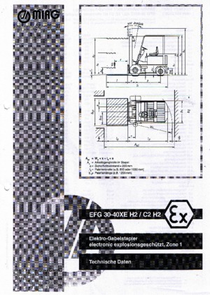 Електрически взривозащитени мотокари EX Miag EFG 30 XE