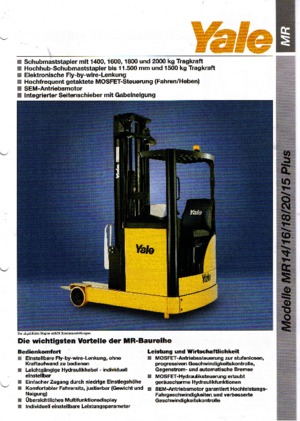 Електрически високоповдигачи Yale MR 18