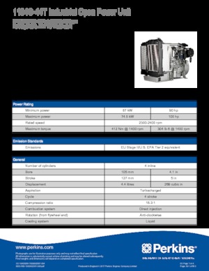 Двигатели Perkins 1104C-44T