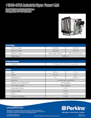 Двигатели Perkins 1104C-44TA