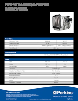 Двигатели Perkins 1104D-44T