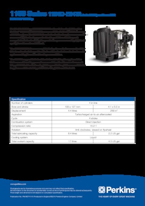 Двигатели Perkins 1104D-E44TA