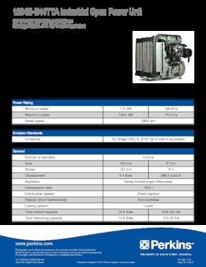 Двигатели Perkins 1204E-E44TTA