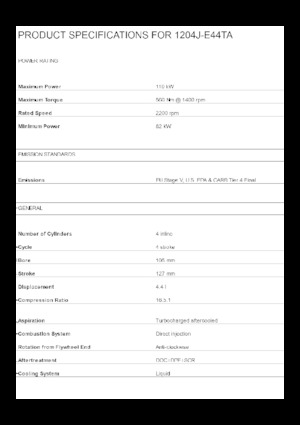 Двигатели Perkins 1204J-E44TA