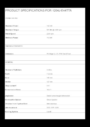 Двигатели Perkins 1204J-E44TTA