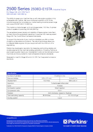 Двигатели Perkins 2506D-E15TA