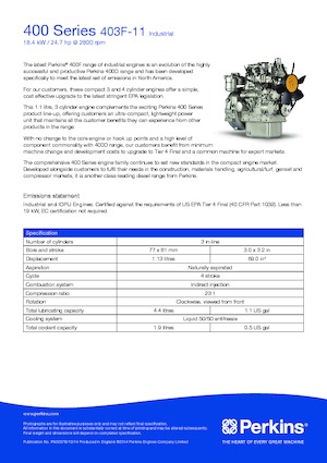 Двигатели Perkins 403F-11