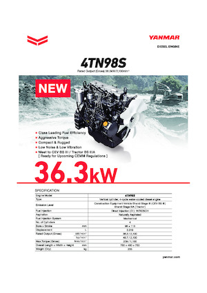 Двигатели Yanmar 4TN98S