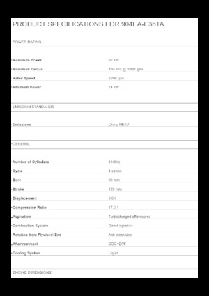 Двигатели Perkins 904EA-E36TA