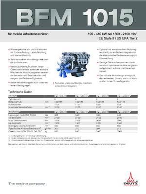 Двигатели Deutz BF 6 M 1015 C